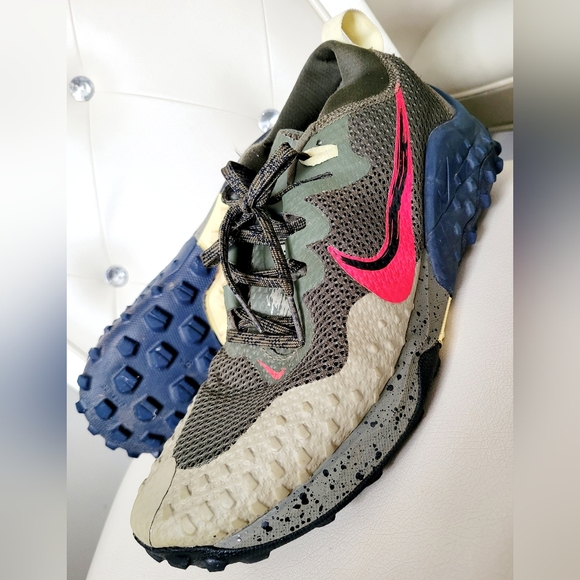 Nike Wildhorse7' Cargo KhakiSiren Red Trail/Running Hiking/Drive Sneaker Mens9.5 - Picture 7 of 16